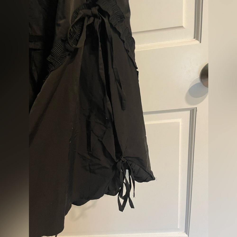 Pile Ou Face Paris Ruffle Asymmetrical Avant-garde Women's Black Dress - Picture 3 of 14